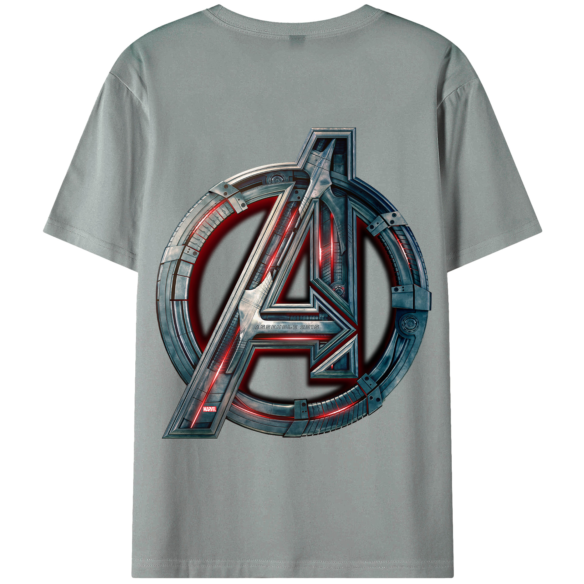 （画像用） アベンジャーズ The Avengers 綿100％ メンズ半袖Tシャツ（バックプリント） 通気性